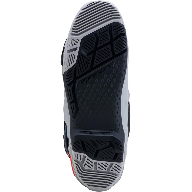 Alpinestars Tech 10 Enduro motociklističke čizme sive-tamno sive-fluo crvene