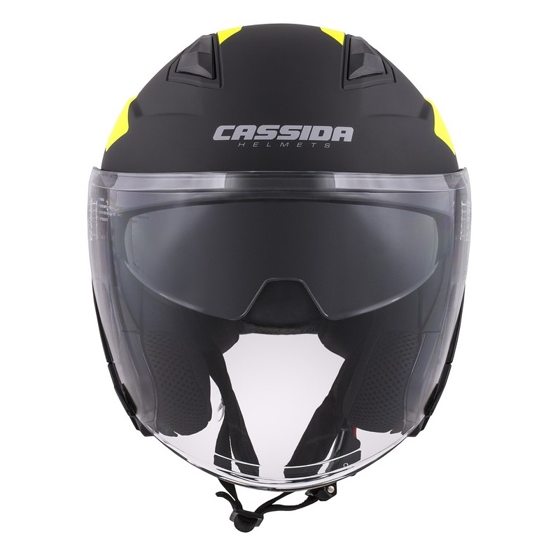 Otvorena motociklistička kaciga Cassida Jet Tech Corso crno-fluo žuta