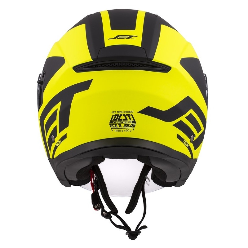 Otvorena motociklistička kaciga Cassida Jet Tech Corso crno-fluo žuta