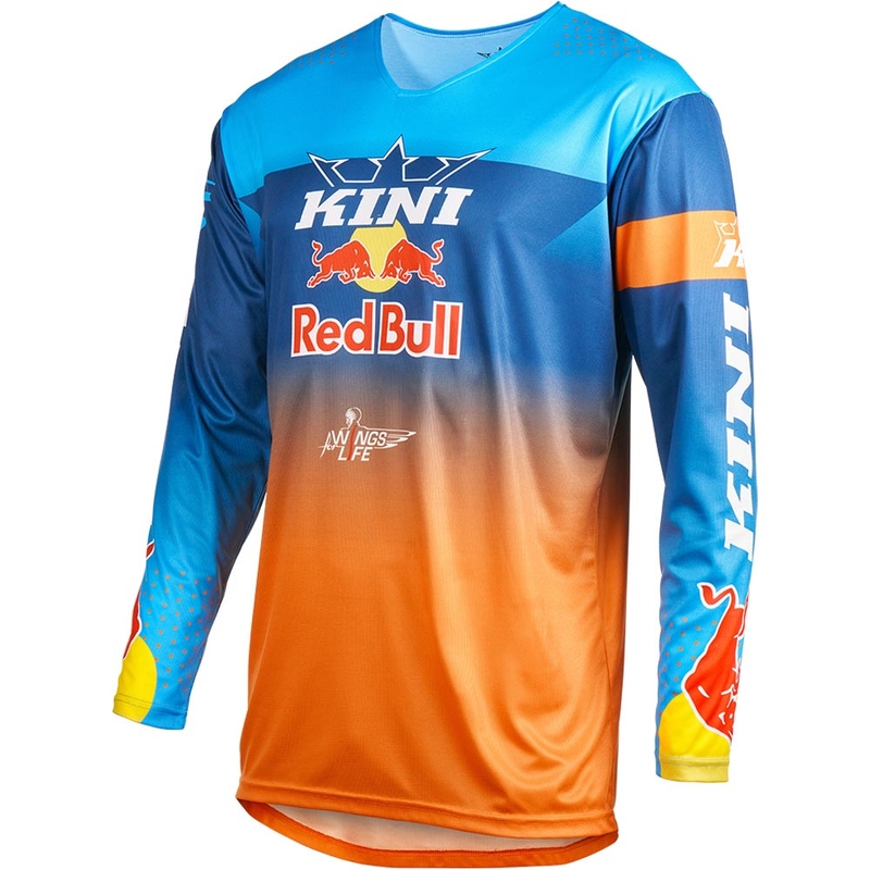 Motokros dres KINI Red Bull 1.0 Rallye plavo-narančasti