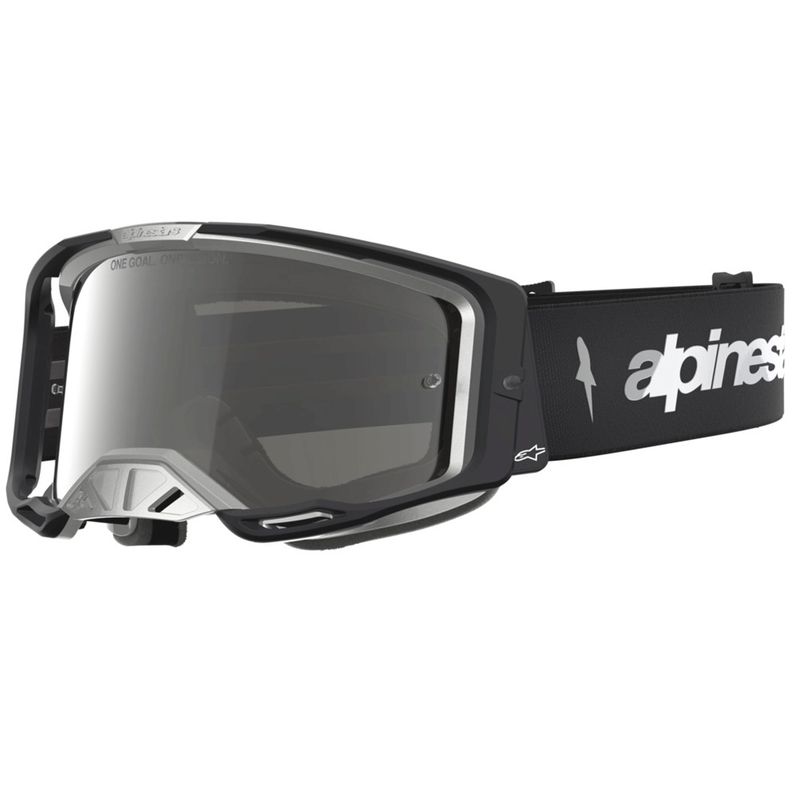 Alpinestars Vision 8 Amber motokros naočale crno-srebrne