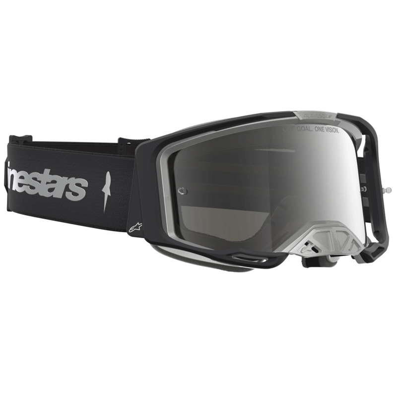 Alpinestars Vision 8 Amber motokros naočale crno-srebrne