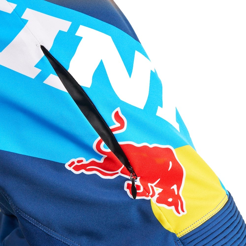 KINI Red Bull 1.0 Rallye motokros hlače plavo-narančaste