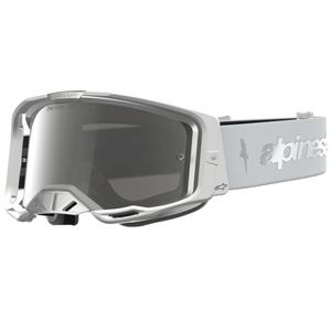 Alpinestars Vision 8 Amber bijelo-srebrne motokros naočale