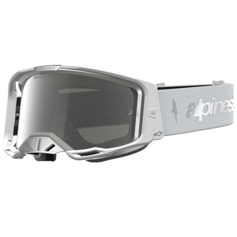 Alpinestars Vision 8 Amber bijelo-srebrne motokros naočale