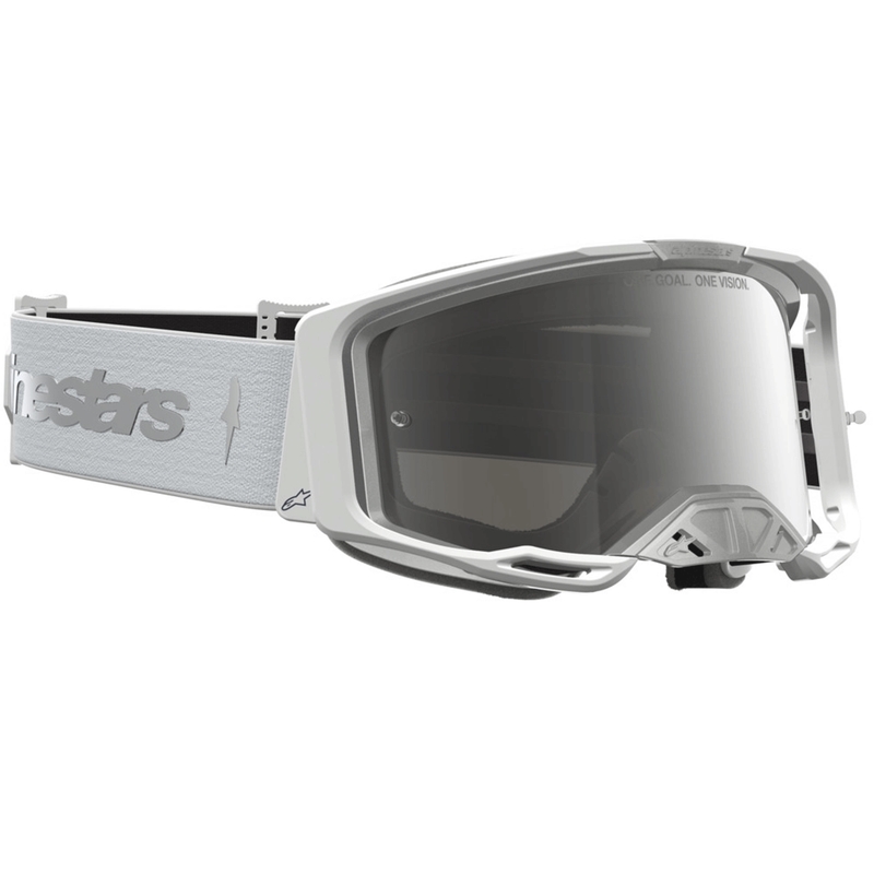 Alpinestars Vision 8 Amber bijelo-srebrne motokros naočale