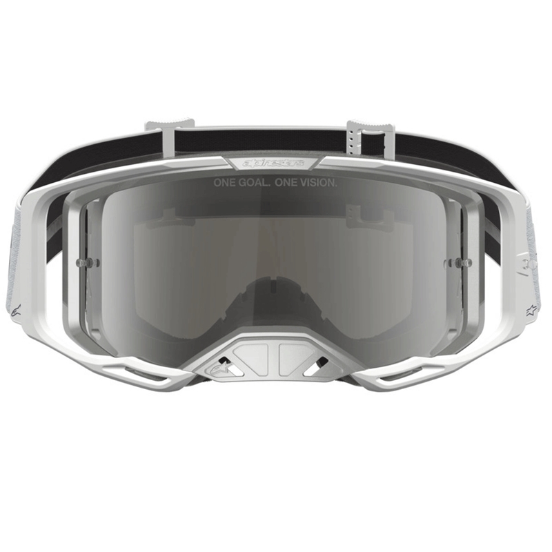 Alpinestars Vision 8 Amber bijelo-srebrne motokros naočale