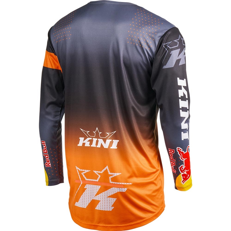Motokros dres KINI Red Bull 2.0 MXC sivo-narančasti