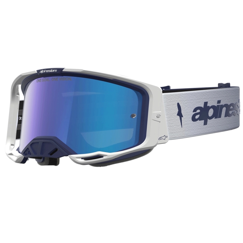 Alpinestars Vision 8 Amber plavo-bijele motokros naočale