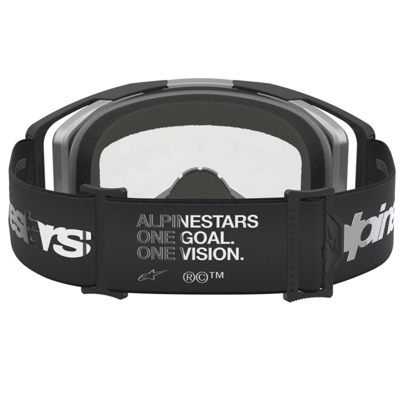 Alpinestars Vision 8 Amber motokros naočale crno-srebrne s prozirnim pleksiglasom
