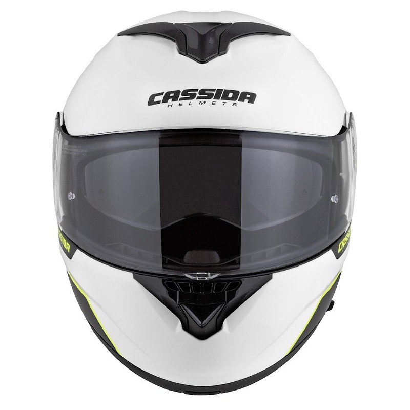 Motociklistička kaciga na preklop Cassida Compress 2.0 Refraction bijela-crna-fluo žuta