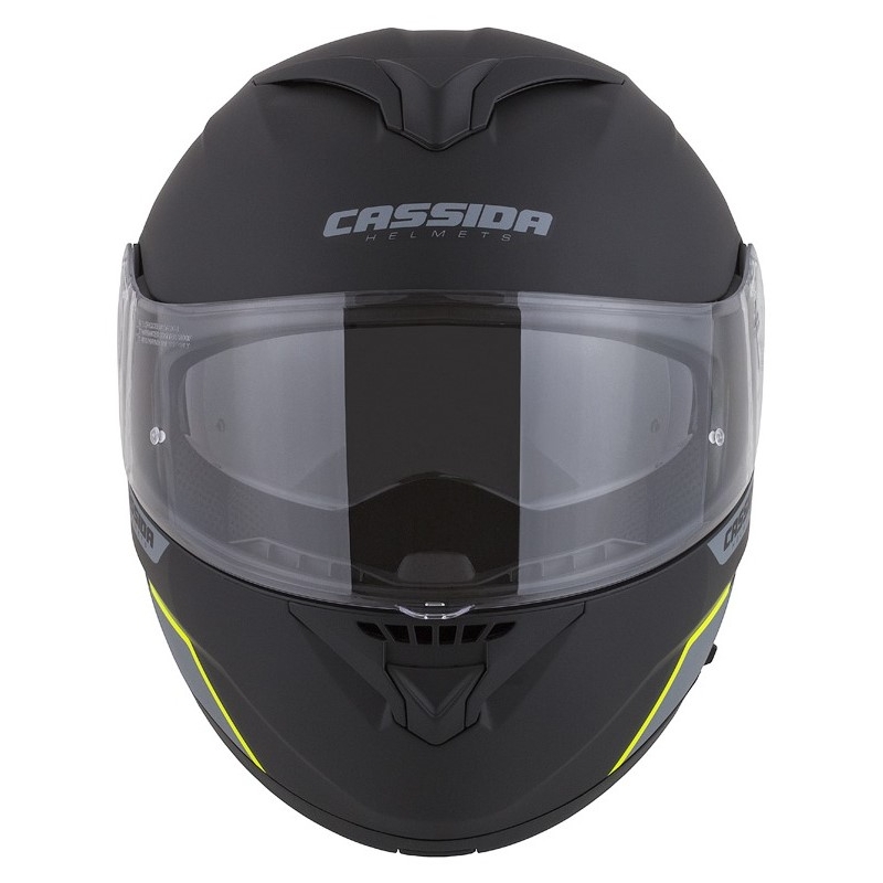 Motociklistička kaciga na preklop Cassida Compress 2.0 Refraction crna-siva-fluo žuta rasprodaja