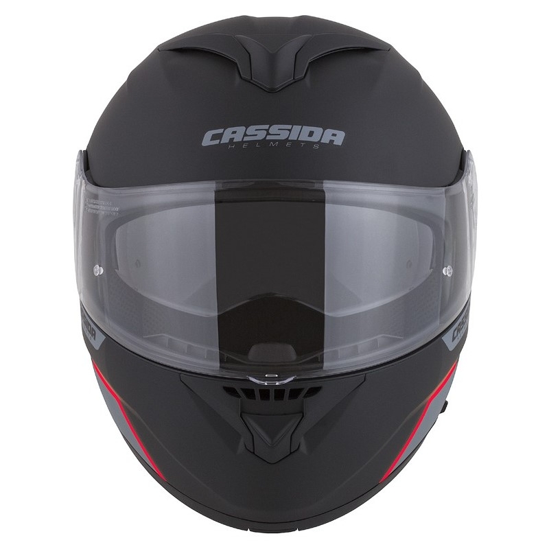 Motociklistička kaciga na preklop Cassida Compress 2.0 Refraction crno-sivo-crvena