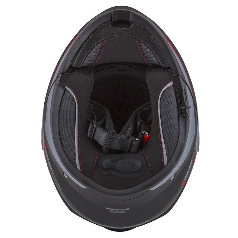 Motociklistička kaciga na preklop Cassida Compress 2.0 Refraction crno-sivo-crvena