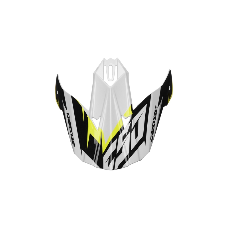 Vizir za kacigu Cassida Cross Cup Two crno-bijelo-sivo-fluo žuto