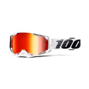 Naočale za motocross 100% ARMEGA Lightsaber (crveni kromirani pleksiglas)