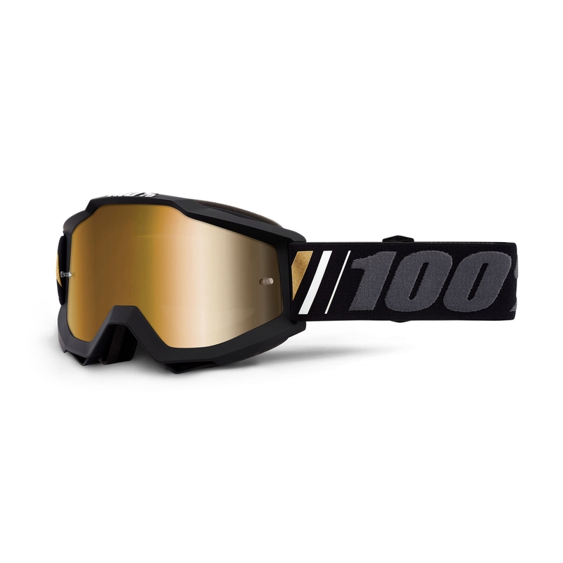 Naočale za motocross 100% Accuri OFF (zlatni zrcalni pleksiglas)
