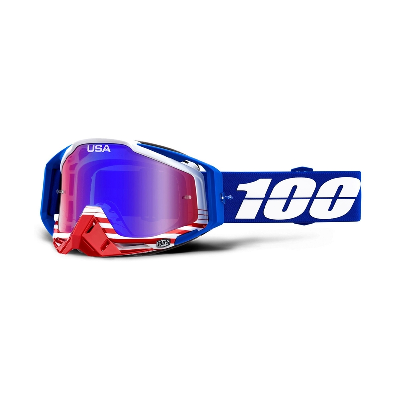 Motocross naočale 100% Racecraft ANTHEM (plavo-crveni zrcalni pleksiglas)