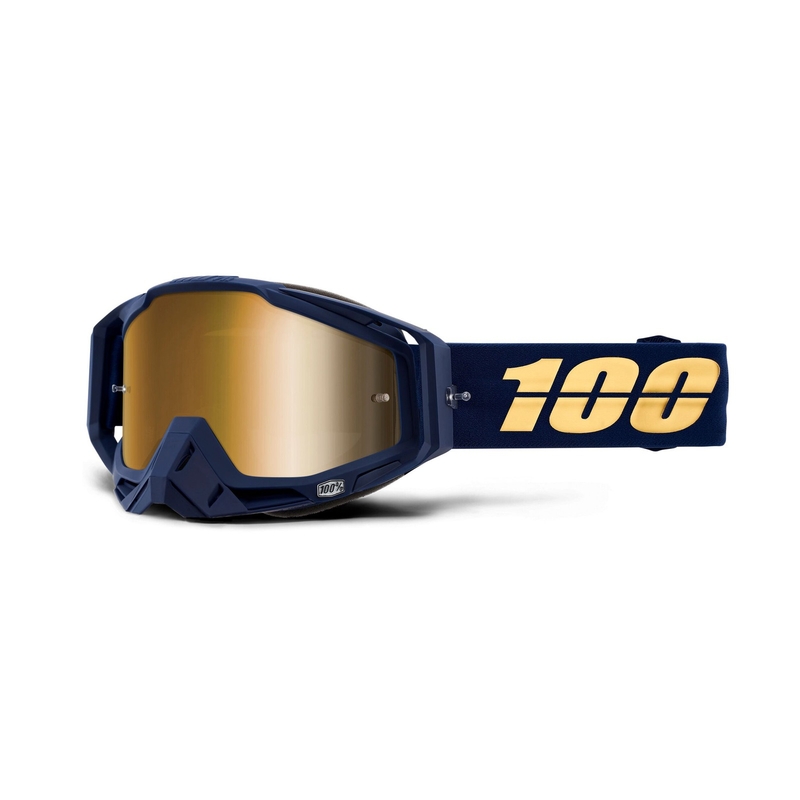 Naočale za motocross 100% Racecraft BAKKEN (zlatni zrcalni pleksiglas)