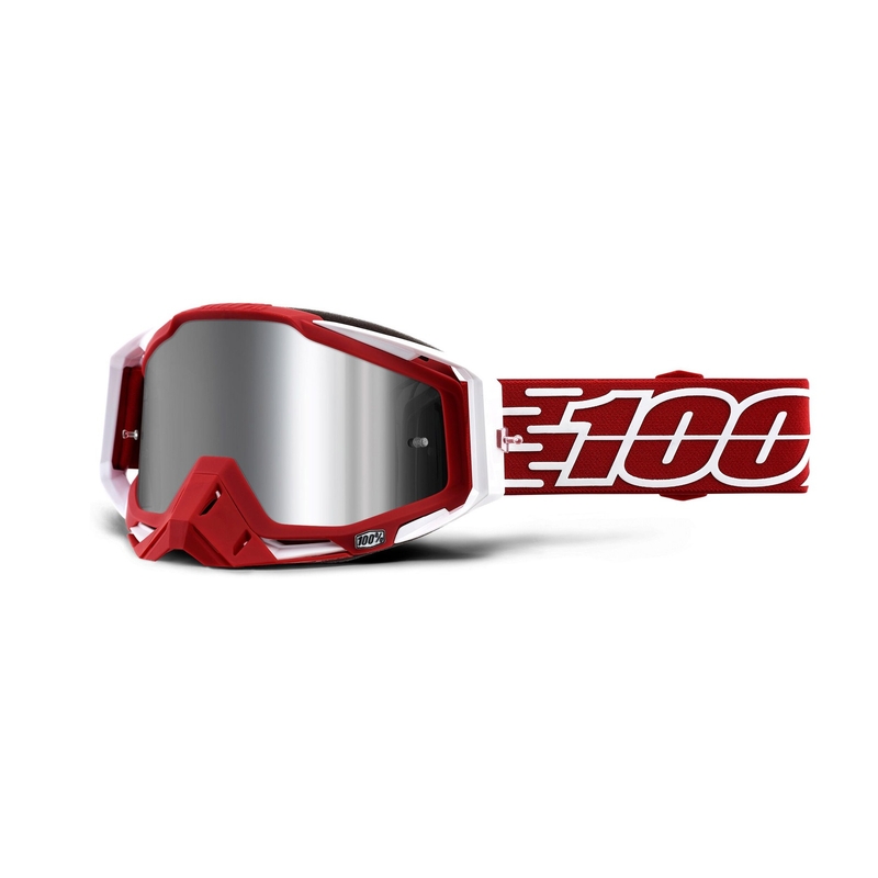 Naočale za motocross 100% RACECRAFT PLUS Gustavia (pleksiglas srebrno ogledalo)