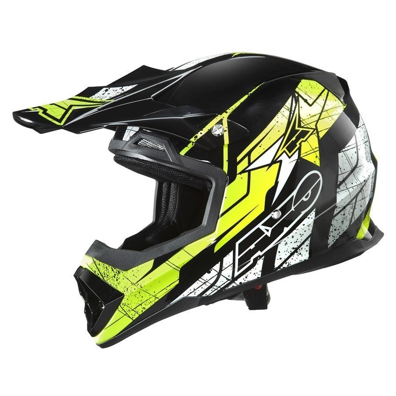 Motocross kaciga AXO Tribe crno-žuta - II. kvaliteta