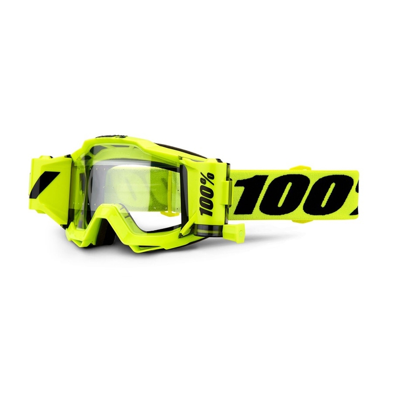 Naočale za motocross 100% Accuri Forecast Outlaw Fluo Yellow (prozirni pleksiglas)