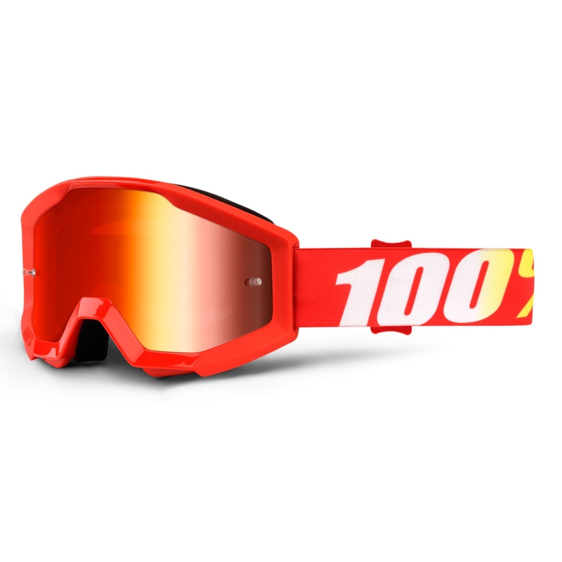 Dječje naočale za motocross 100% Strata Furnace (crveni pleksiglas)