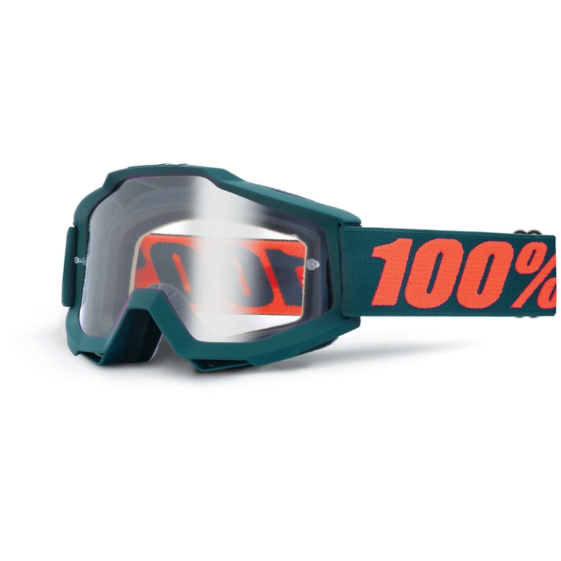 Naočale za motocross 100% Accuri OTG Gunmetal (prozirni pleksiglas)
