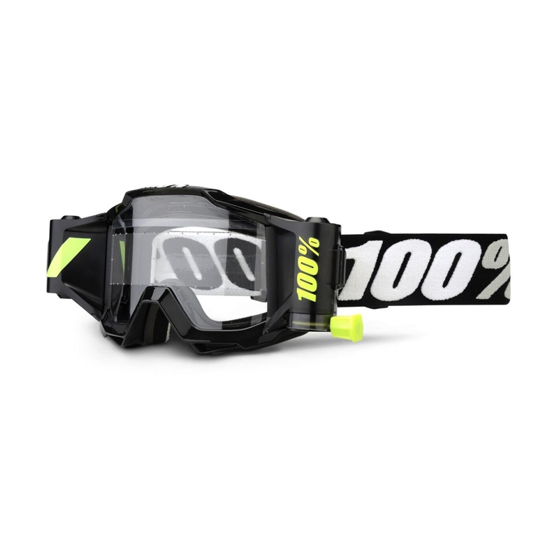 100% Accuri Forecast dječje motocross naočale crne (prozirni pleksiglas)
