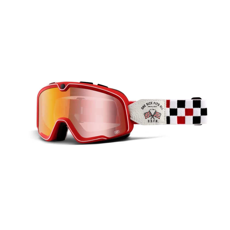 Naočale za motocross 100% Barstow OSFA2 (crveni kromirani pleksiglas)