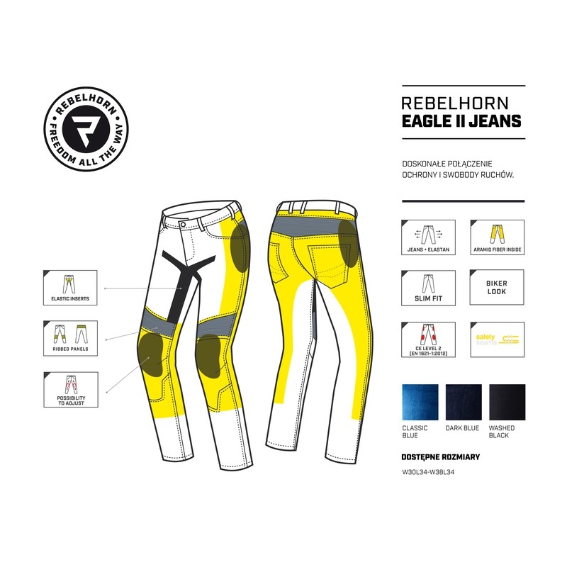 Rebelhorn Eagle II motociklističke traperice tamnoplave rasprodaja