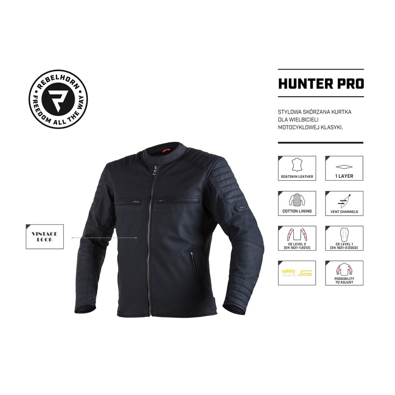 Rebelhorn Hunter Pro motociklistička jakna crna rasprodaja