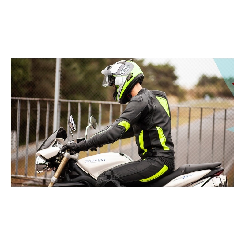 Motociklistička jakna Ozone Volt crno-fluo žuta