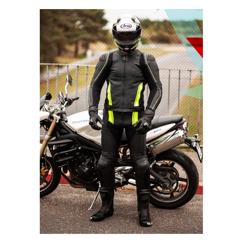 Motociklistička jakna Ozone Volt crno-fluo žuta