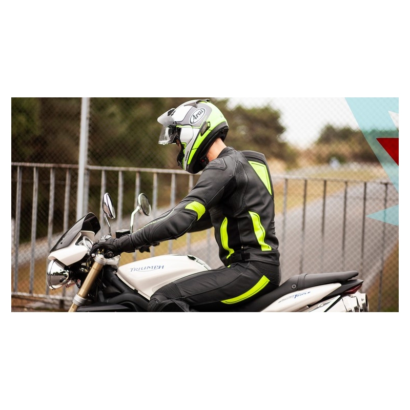Motorističke hlače Ozone Volt crno-fluo žute rasprodaja