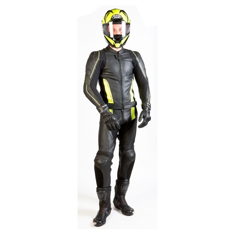Motorističke hlače Ozone Volt crno-fluo žute rasprodaja