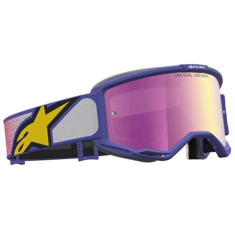 Alpinestars Vision 5 Drag motokros naočale crveno-ljubičaste