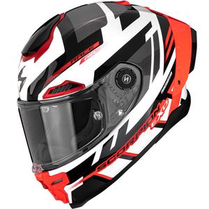 Scorpion EXO-RACE Air Carbon Fury kaciga za motocikle s punim licem, bijelo-srebrno-crvena