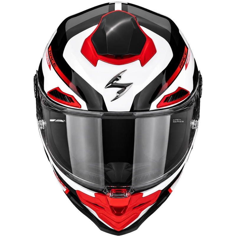 Scorpion EXO-RACE Air Carbon Fury kaciga za motocikle s punim licem, bijelo-srebrno-crvena