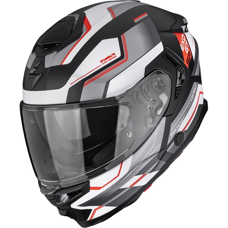 Scorpion EXO-GT SP Air Arkon integralna motociklistička kaciga mat crno-srebrno-crvena