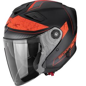 Scorpion EXO-GT Jet Crest otvorena motociklistička kaciga mat crno-crvena