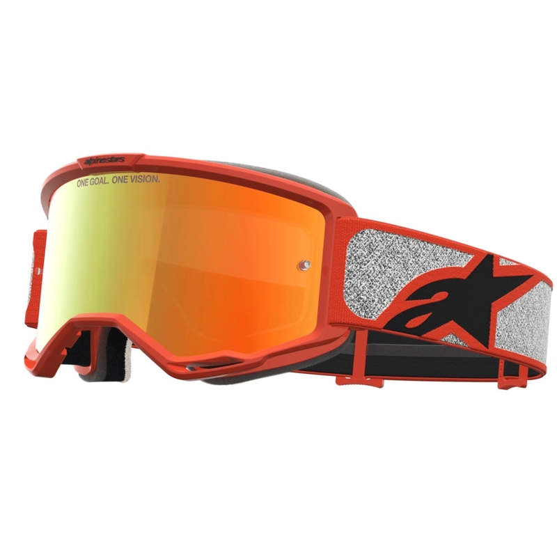 Alpinestars Vision 5 Rora srebrno-narančaste motokros naočale