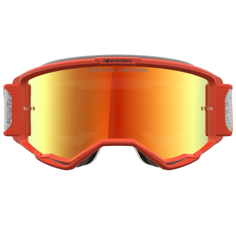 Alpinestars Vision 5 Rora srebrno-narančaste motokros naočale