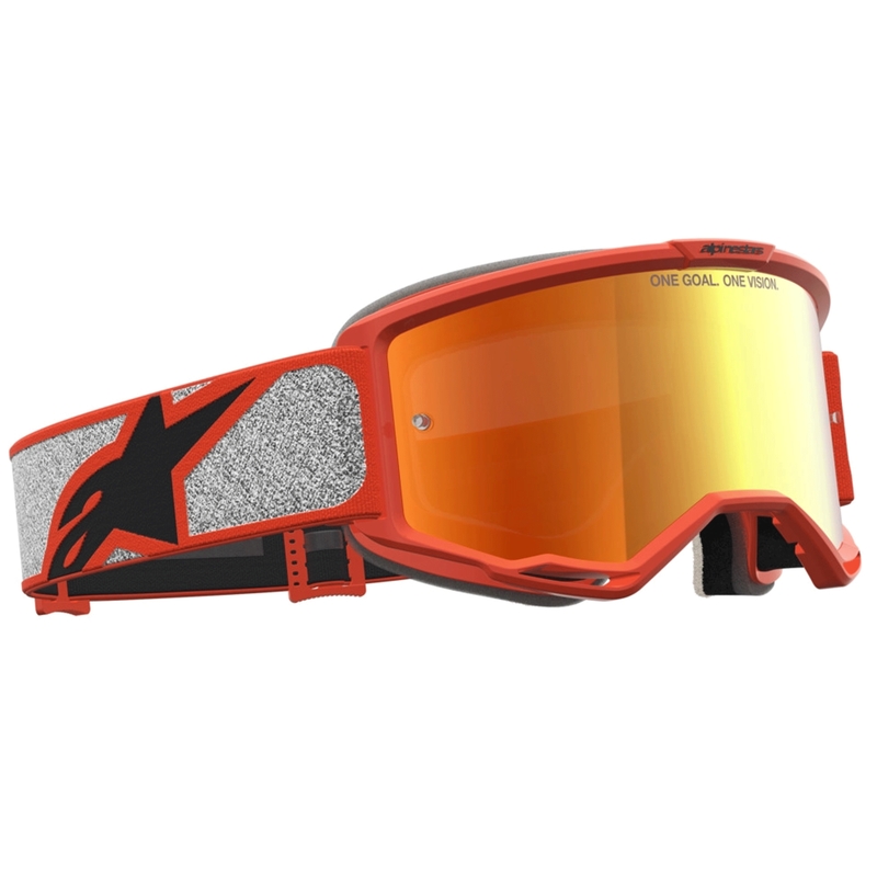 Alpinestars Vision 5 Rora srebrno-narančaste motokros naočale