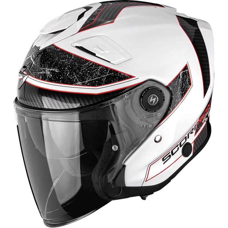 Scorpion EXO-GT Jet Crest otvorena motociklistička kaciga bijelo-crvena