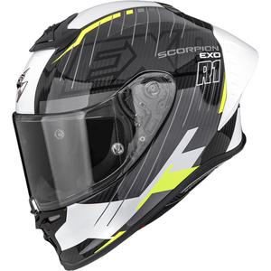 Scorpion EXO-R1 EVO II Air Surge full-face motociklistička kaciga crno-bijelo-fluo žuta