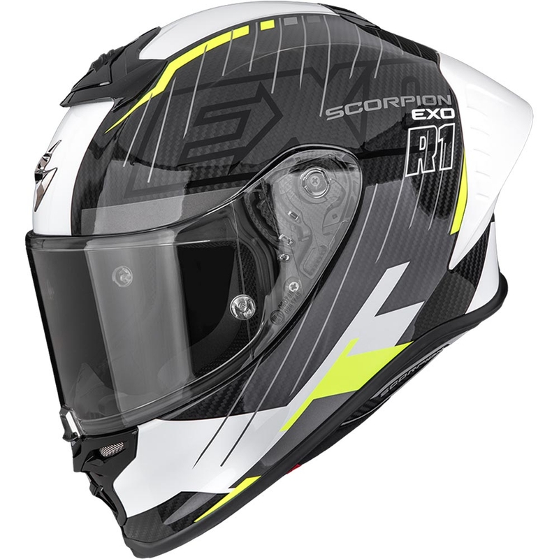 Scorpion EXO-R1 EVO II Air Surge full-face motociklistička kaciga crno-bijelo-fluo žuta