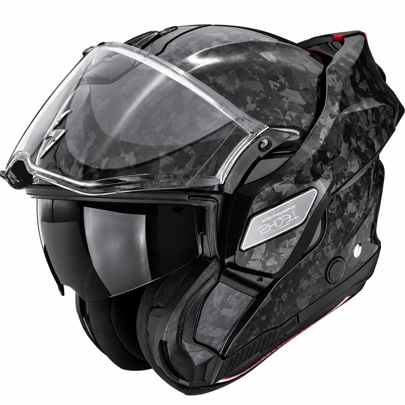 Scorpion EXO-TECH II Onyx Carbon preklopna motociklistička kaciga crna
