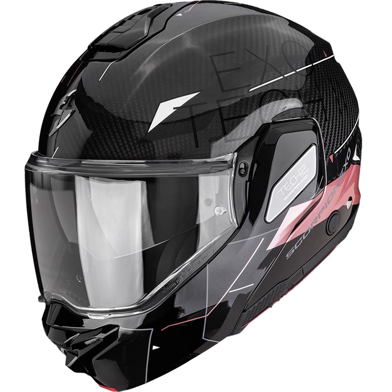 Scorpion EXO-TECH II Carbon Viator preklopna motociklistička kaciga crno-roza