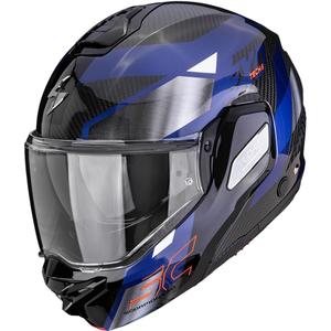 Scorpion EXO-TECH II Carbon Drift preklopna motociklistička kaciga crno-srebrno-plava